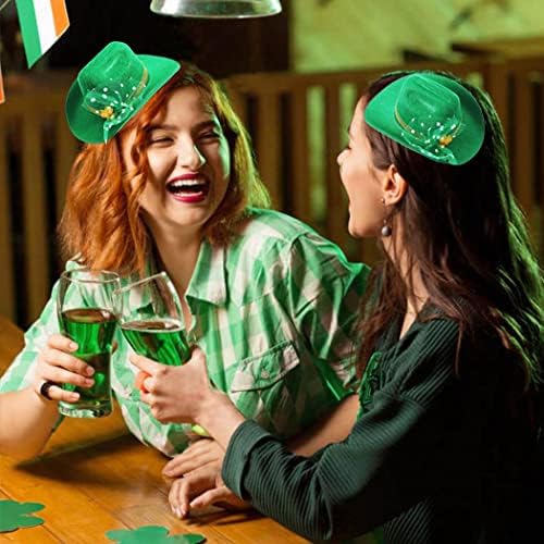 БАРТОСИ, шапка с пайети на Деня на Св. Патрик, сладък ирландски цилиндър, превръзка на главата, аксесоари за коса в Деня на Св. Патрик, аксесоари за ирландски партита