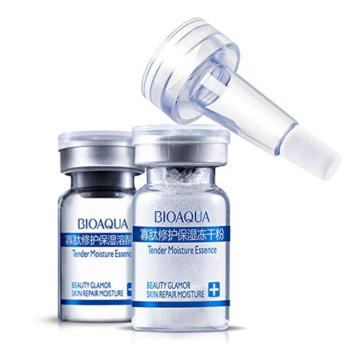 BIOAQUA Oligopeptide Хидратиращ Лек Бляскав Эссенционный Прах За Възстановяване на кожата 3x200 mg + 3x6 ml