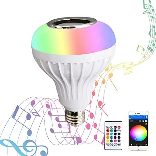 12 W Bluetooth Led Музикална Крушка RGB, с Променящ се Цвят Лампа с Дистанционно управление Bluetooth-Високоговорител
