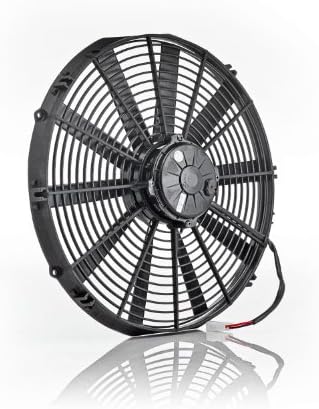 Вентилатор на радиатора Be Cool 75002 с висок въртящ момент, 16 Тласкач, Евро-Черен С Прави Остриета