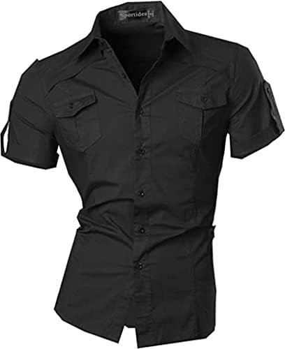 Спортни Мъжки Ежедневни Ризи Slim Fit с дълъг ръкав копчета JZS041