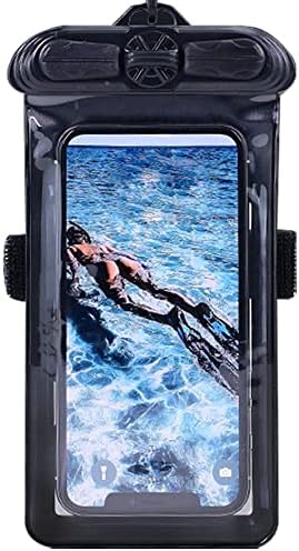 Калъф за телефон Vaxson Черно, Съвместим с водоустойчив калъф UMIDIGI F3 Pro 5G Dry Bag [Без защитно фолио за екрана]