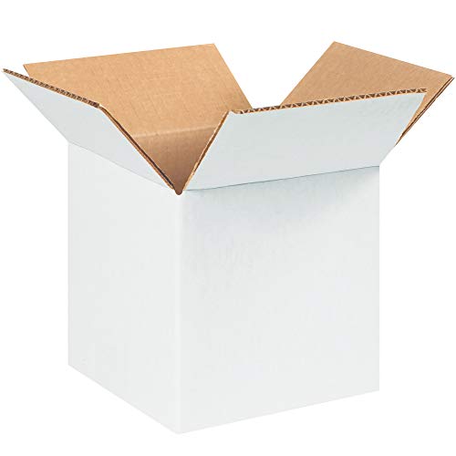 Кутия от рециклирана велпапе Aviditi, 5 L x 5 W x 5 H, бели, Съдържат 15- рециклирани материали (опаковки по 25 парчета)