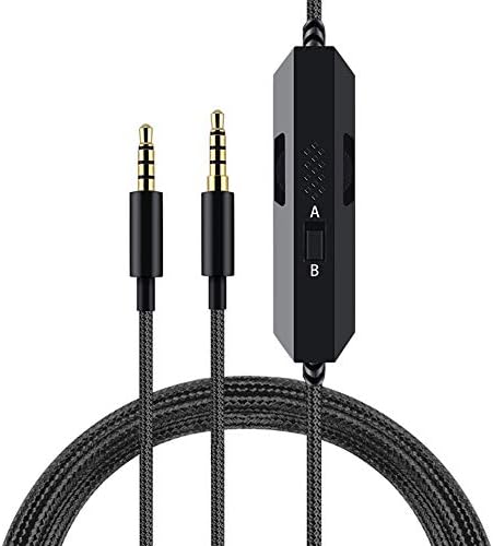Кабел G633 Преносимото аудио кабел G933, който е съвместим с игри слушалки Logitech G633 G933, Aux кабел за Xbox One Play Station PS4,