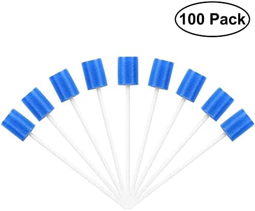 Guolarizi Грижи с Синята Гъба на върха Oral 100 Опаковки За Грижа За Устната Кухина Пръчици за Еднократна употреба Инструменти За Декорация