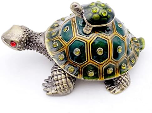 Универсална Ковчег за бижута JWT Astyle Reeve's Turtle с Дрънкулки На Панти във формата на Костенурка С Рамки от Кристални Камъни, декорация