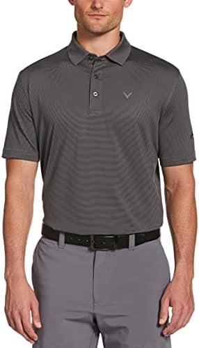 Мъжка риза с къси ръкави за голф Калауей в тънка Ивица с къс ръкав в тънка ивица