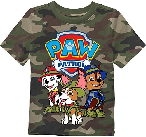 Тениска за деца Paw Патрул от Nickelodeon Boys Chase Marshall Ръбъл Tracker -Ник Младши