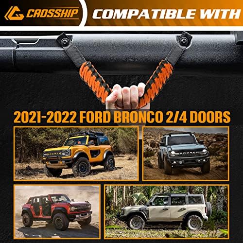 CROSSHIP 2 Приемник сцепного устройство за ремарке и 4 Комплект дръжки за стъпало, Съвместими с Ford Bronco 2021 2022 2/4 Врати