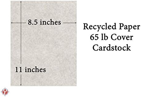 Опушен-Сив Канцелярский Пергамент От Рециклирана хартия | 65 паунда Картонена обложка | 8,5 x 11 Инча | 50 Листа В опаковка