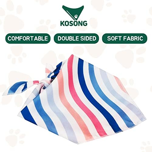 КОСОНГ Шал за кучета - Скъпа шарена Кърпа за Кучета –Шал-Кърпа за кучета (на ивици)