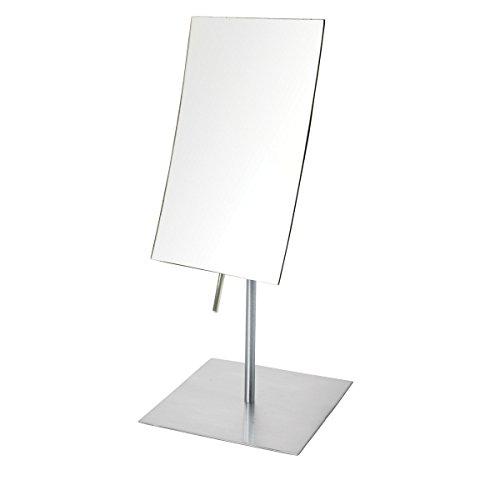 Правоъгълно Десктоп огледало за грим Jerdon - Огледало за грим с 3-кратно увеличение и никелово покритие - Тоалетен огледало с размери 5 на 8 инча - Модел JP358N