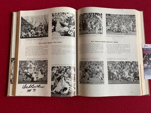 1964, Дик Буткус, Годишник на колеж Иллио с автограф (JSA) (Рядък) - Списания NFL с автограф