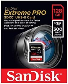 Карта памет SanDisk 128GB Extreme Pro UHS-II SDXC Работи с фотоапарати Sony Alpha A7 IV, ZV-E10 (SDSDXDK-128G-GN4IN) C10, V90, 4K-8K
