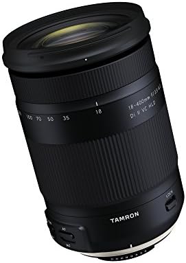 Универсален зуум Tamron 18-400 мм F/3,5-6,3 DI II VC HLD за цифрови огледално-рефлексни фотоапарати Nikon APS-C и UV-филтър на Tiffen