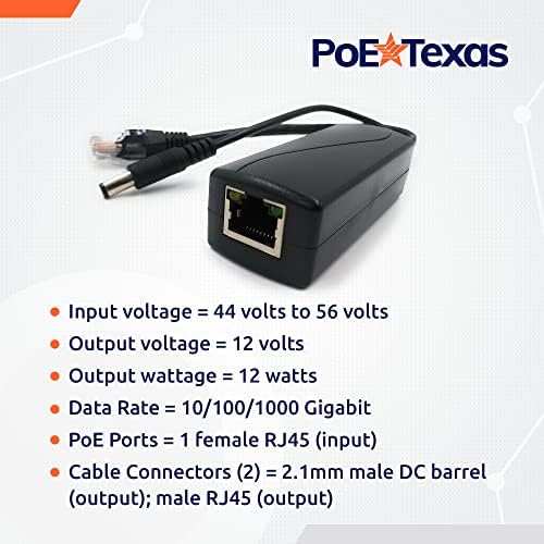 PoE Texas IEEE 802.3 af 12 В Газа и PoE switch с 4 Порта