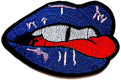 Целувка Устните на Устата, Устните Карикатура Детски Нашивка Занаят Бродирани Ленти за Чанти Яке Ютия на Дрехи, Дънки, Детски Апликации