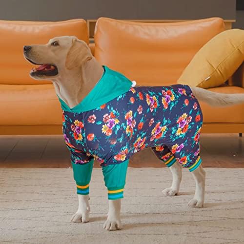Гащеризон за кучета LovinPet Pitbull, за да се Грижи За рани, Облекчаване на Тревожност, Удобна Пижама За Кучета, Пижамная Дрехи за Кучета, Модерен Отразяваща Лента, Акварел