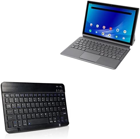 Клавиатура BoxWave е Съвместима с Blackview Tab 8E (клавиатура от BoxWave) - Bluetooth клавиатура SlimKeys, Преносима клавиатура с вградени