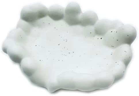 Керамични препарат за съдове, Самоотливающийся Държач за сапун ястия за баня и душ, Лесно почистване, Формата на облаците (Точков стил)