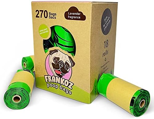 Торбички за кучешки какашек Frankoz, херметически затворени, 15 торбички за кучешки какашек На руло, размерът на всяка торбичка за кучешки