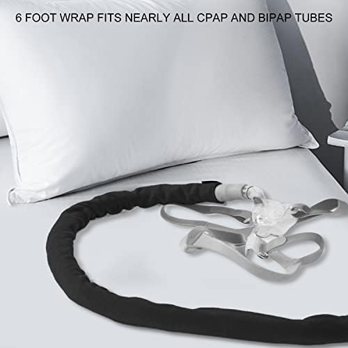 Кутията за маркуч CPAP - Черна-Обвивка за тръби е Съвместим с повечето тръби CPAP (6 фута)