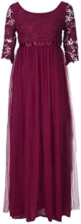 iQKA, дамско официално дълга вечерна рокля, елегантна кръгла силует, украса от дантела, шифоновые сватбени рокли макси за шаферки