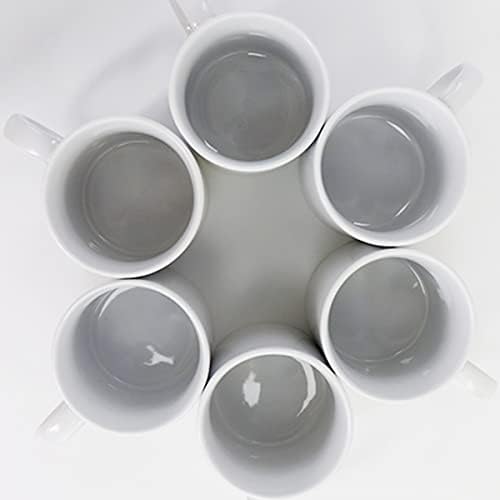 Сублимационен печат Празна Чаша за Питейна вода, Бяла Кафеена Чаша 11 грама с Дръжки, Изработени по Поръчка Подаръчен Комплект от 10