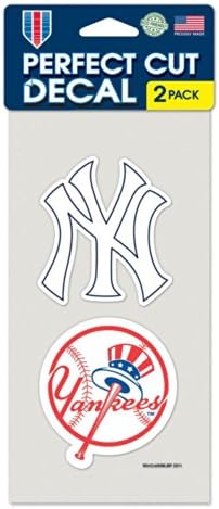 Стикер MLB Ню Йорк Янкис 47646011 идеална кройка (комплект от 2 броя), 4 x 4