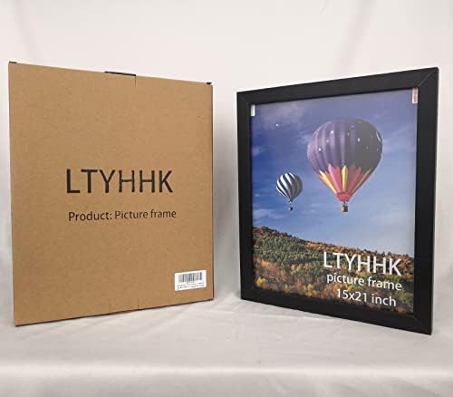 LTYHHK 15x21 Рамка за снимки от масивно Дърво 15x21 Рамка за Плакат на стената 15x21 Семейни Рамки в Черен цвят (HB1521)