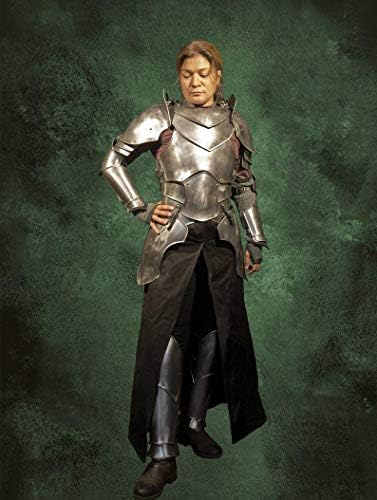ARTIZANSTORE Armor Metal for LARP - Много Подвижната Комплектная стоманена броня за жени, Елегантно, с висока талия, Уникална ръчна изработка