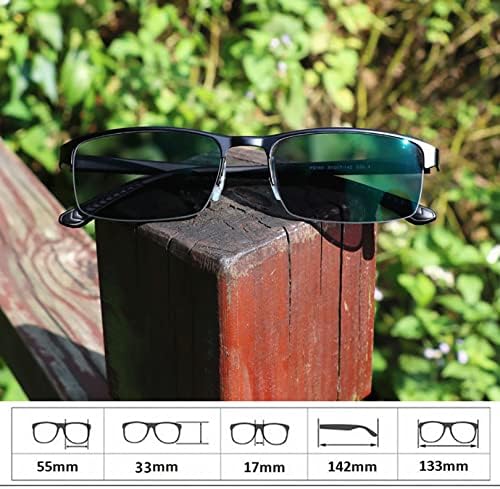 Преходни Фотохромичните Прогресивно Многофокусные Очила за четене - Кутия Пантите, Ридеры от неръждаема стомана, което Променя цвета