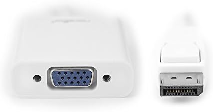 Конвертор видео карта Rocstor DisplayPort към VGA (Y10A102-W1),Бял
