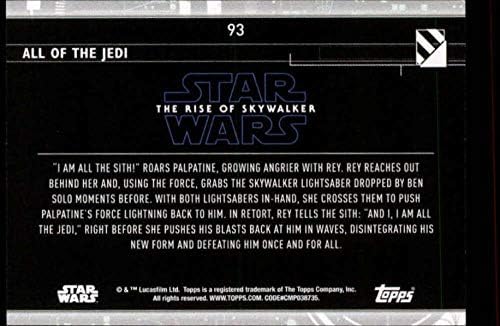2020 Начело Star Wars The Rise of Skywalker Series 2 Лилаво #93 Всички търговски карта на Джедаите Рея