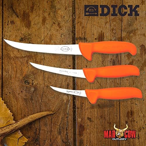 Комплект за обработка на месо F. Dick Mastergrip серия Хънтър от 3 теми - Комплект за рязане на месо - Оранжеви дръжки Hunter - Остриета
