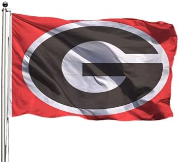 Флаг Булдог на Джорджия ReddingtonFlags, Спортен флаг за украса, знамето на екипа 3x5 фута за украса на градината, дома, стаите
