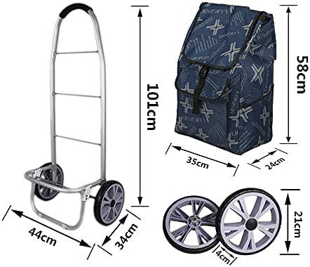 Количка за ръчен багаж Gogh за тежки условия на работа, Сгъваема Алуминиева Промишлена Ръчна количка, Сгъваема Ръчна Количка с полиуретановыми