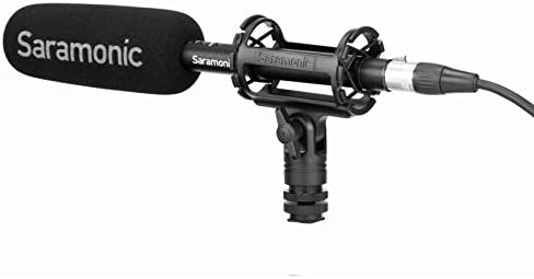 Saramonic SR-TM1 Суперкардиоидный Излъчване XLR-Кондензаторен микрофон Shotgun с вградена Акумулаторна батерия, 11-инчов капсюлем, цифров