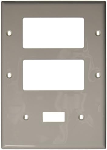 Стенни панела Leviton 80731-W с 3 части за свързване, 1 Превключвател, 2-Комбинирана панел за устройства Decora/GFCI, Термопласт, Найлон,