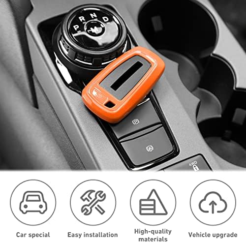H Калъф за ключодържател Ford Bronco/Sport, защитен калъф за ключове, съвместим с Ford Bronco/Sport 2021 2022 2023 (ABS, orange)