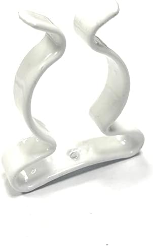 12 x Хавлиени Скоби за инструменти, Бели Дръжки от Пружинна стомана с Пластмасово покритие, с диаметър от 32 мм
