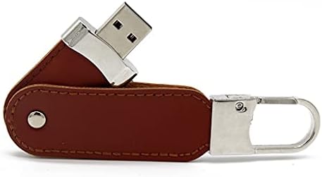 LMMDDP USB Флаш памет от 64 gb Кожен Метален ключодържател USB 2.0 32 gb 16 gb 8 gb от 4 gb флаш-памет Memory Stick Drive (Размер: 4
