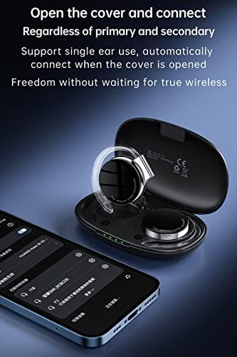 Тези безжични слушалки, Режийни Bluetooth слушалки 5.2 с микрофони, дълбоки бас, водоустойчиви стереогарнитурами HiFi IPX5, Спортни ухото