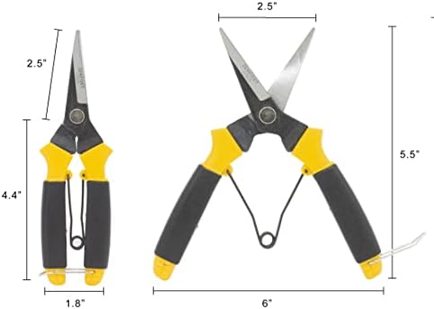 Ножици с игольчатым фитил Zenport H303-12PK, Жълто /Черно, 12