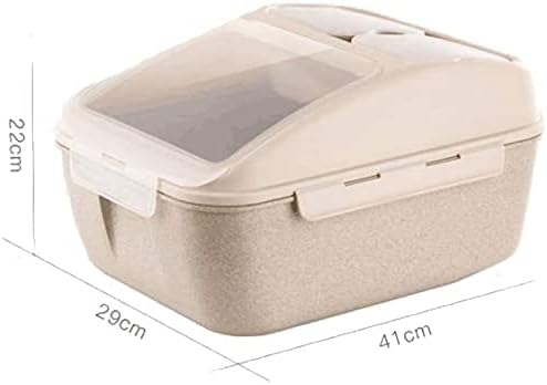Контейнер за съхранение на храна SoGuDio Контейнер за съхранение на ориз кутии Капацитет за съхранение на ориз с тегло 20 кг Домакински
