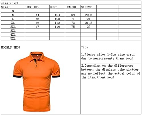 Мъжки Леки Влагоотталкивающие Риза за голф Класически Намаляване От Памук С Къс Ръкав, Обикновена Върхове С Ревери