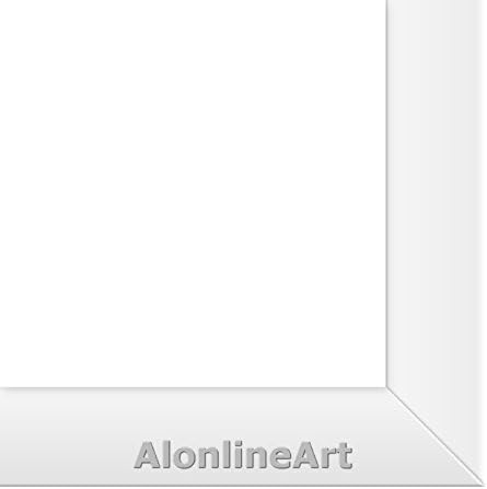 Alonline Art - Христос в штормовом Галилейском море на Рембранд | Картина в бяла рамка, Напечатанная отпечатъци от памук, най-до