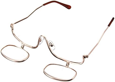 Увеличителни Очила за грим с откидными стъкла за Очила, Козметични Очила За четене с Калъф Сгъваеми лещи (+ 2,5)