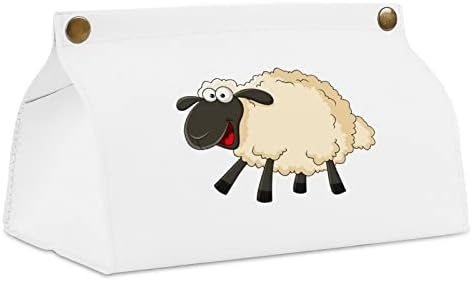 Сладко овце карикатура скоростна плат, покриване на модерна изкуствена кожа кърпички тъкани куб титуляр за баня авто нощ офис