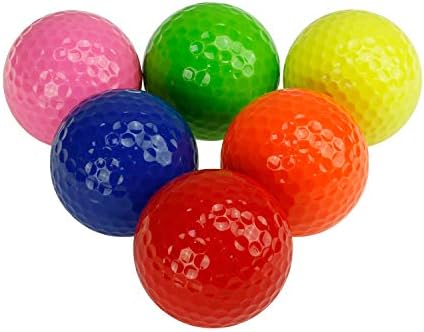 Цветни Топки за голф за деца, Разноцветни Топки за мини-голф за игра на закрито и открито, Офис опаковка от 6